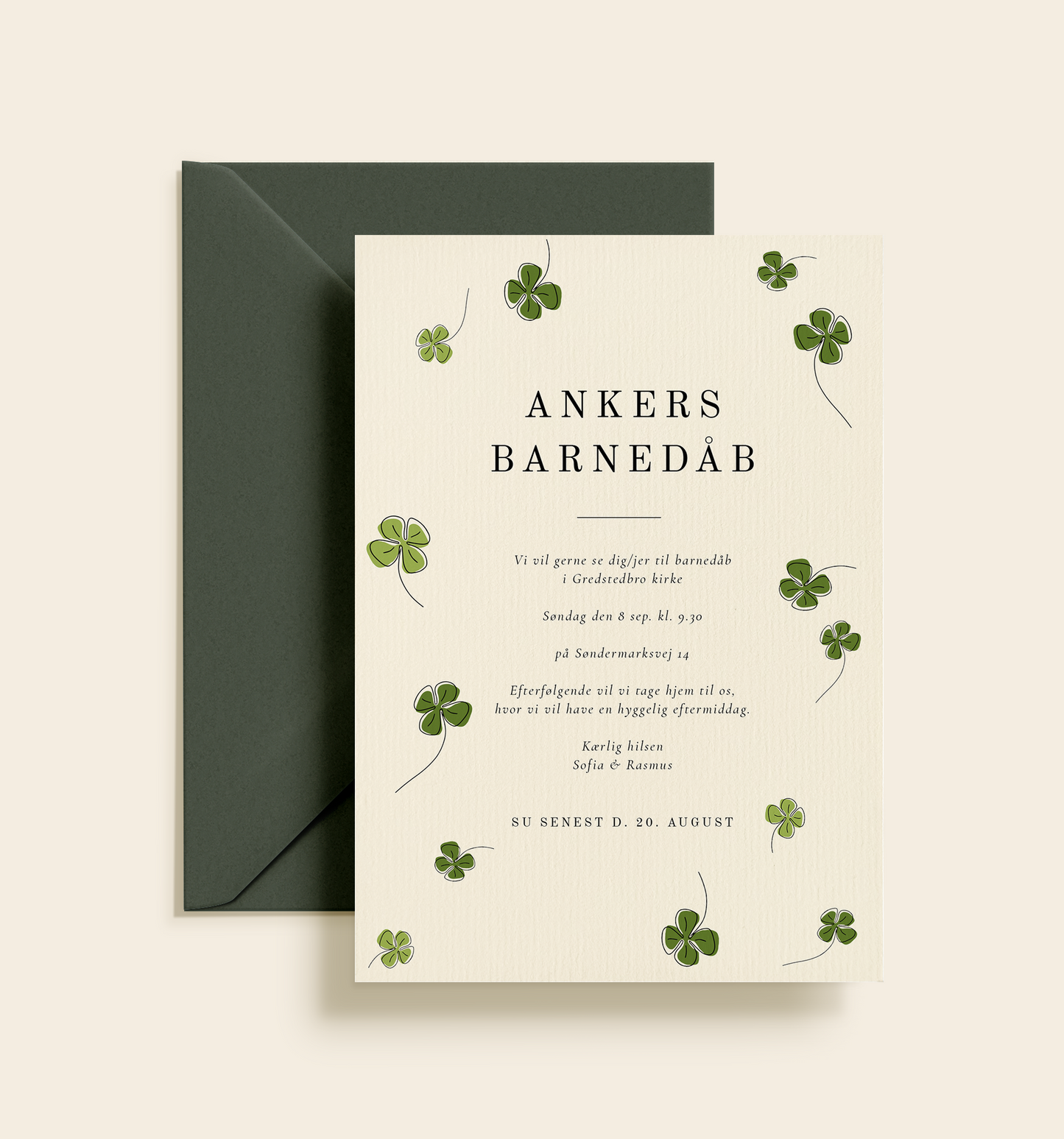 Anker Barnedåb Invitation