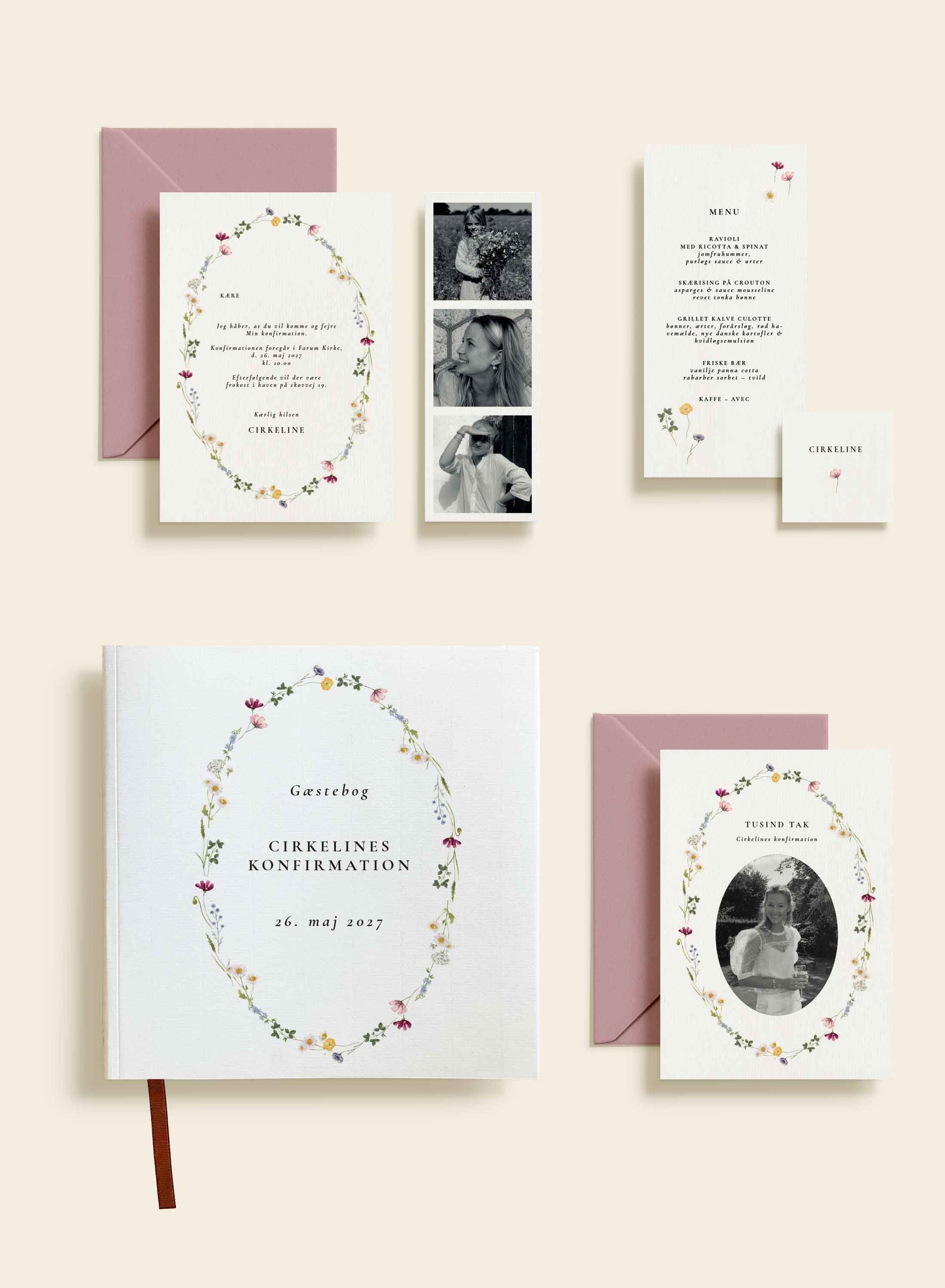 Cirkeline Konfirmation Invitation