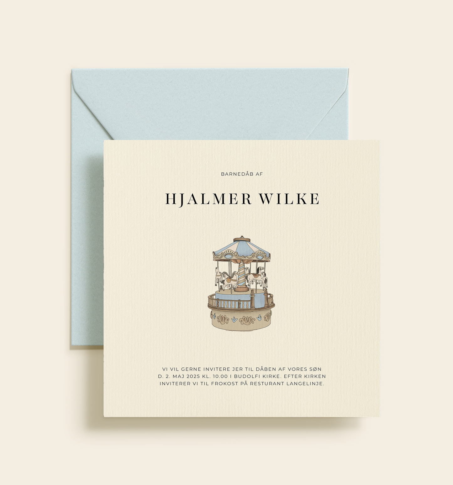 Hjalmer Barnedåb Invitation