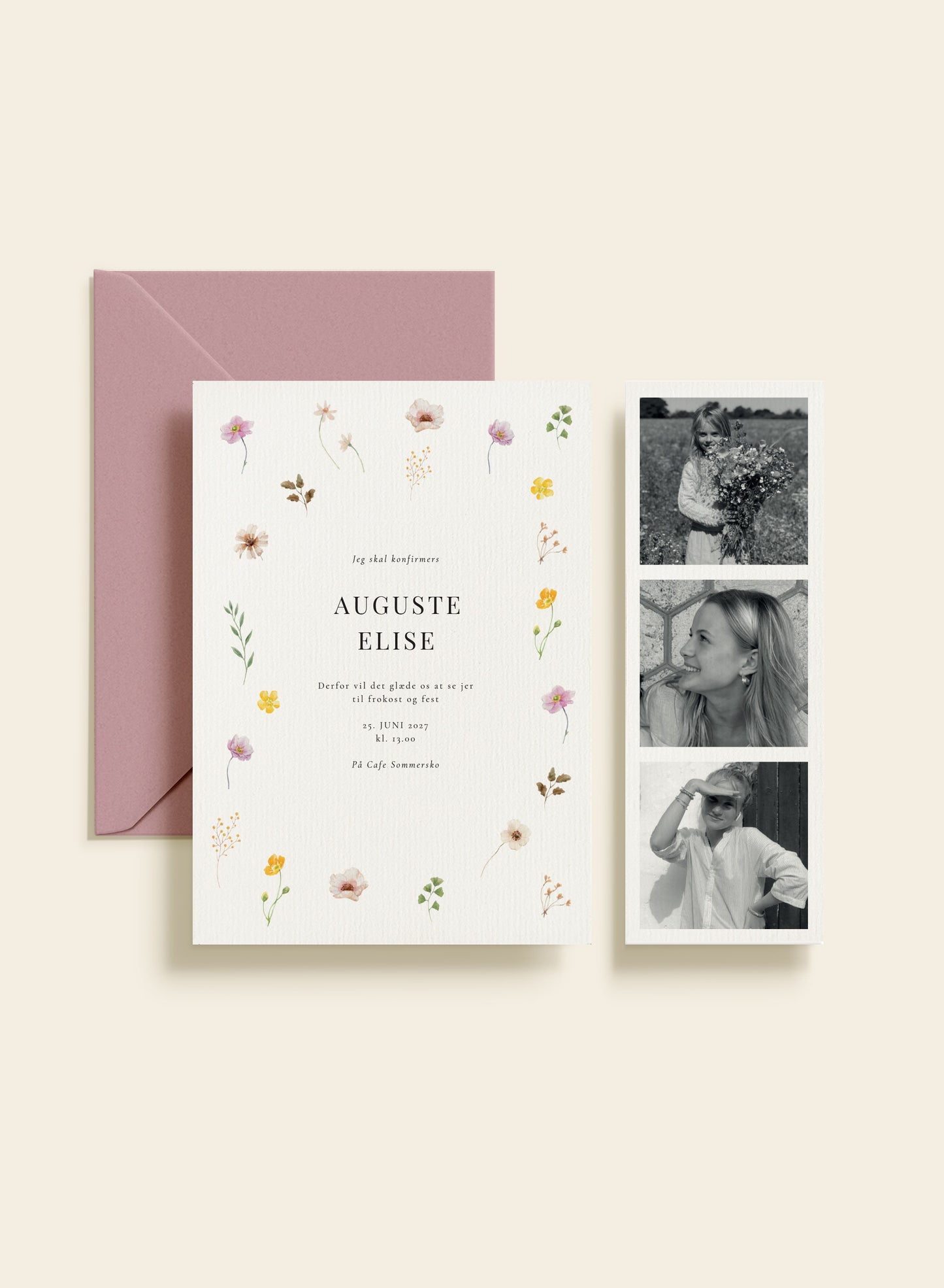 Invitationspakke 2 - Konfirmation