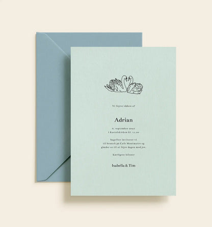 Adrian barnedåb Invitation