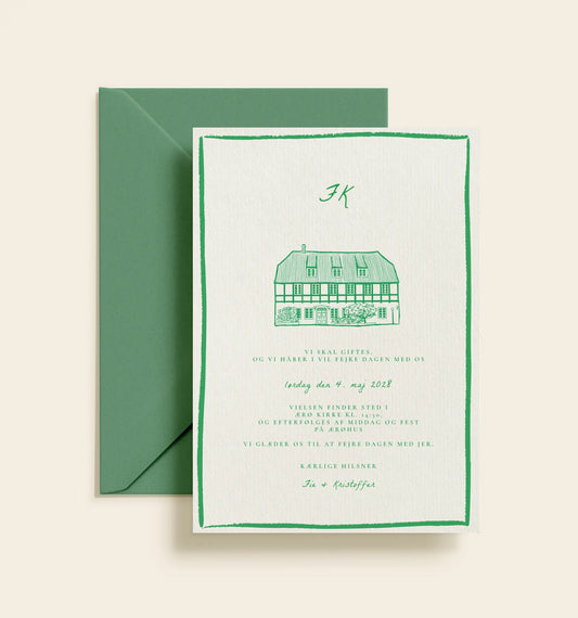 Ærøhus Bryllup Invitation