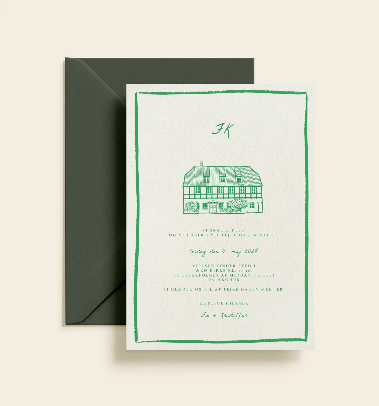 Ærøhus Bryllup Invitation