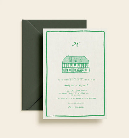 Ærøhus Bryllup Invitation