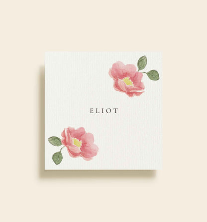 Agnete & Jonas Forår Bryllup Bordkort