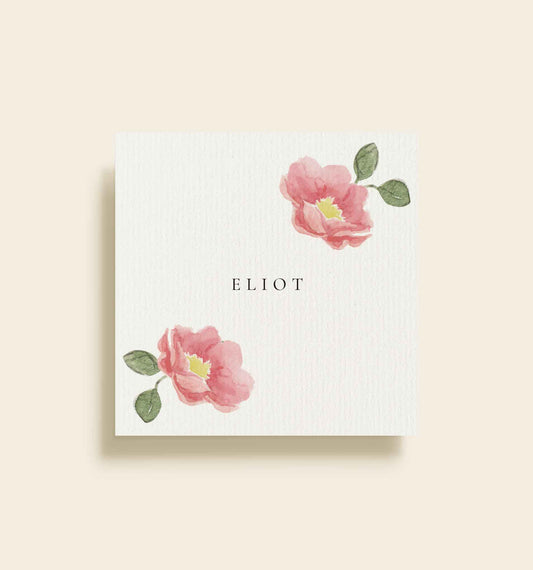 Agnete & Jonas Forår Bryllup Bordkort