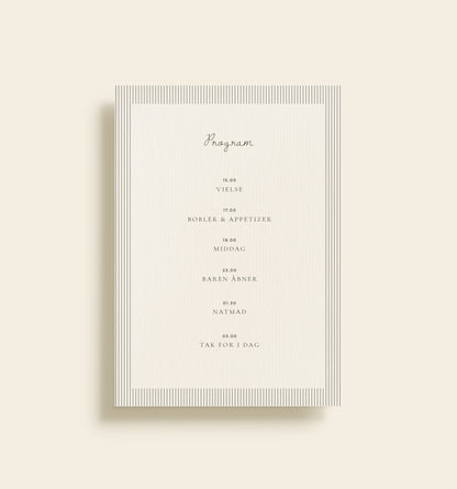 Alberte & Nicholas Bryllup Program