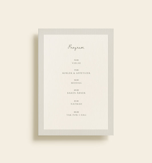 Alberte & Nicholas Bryllup Program