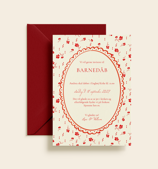 Andrea Barnedåb Invitation