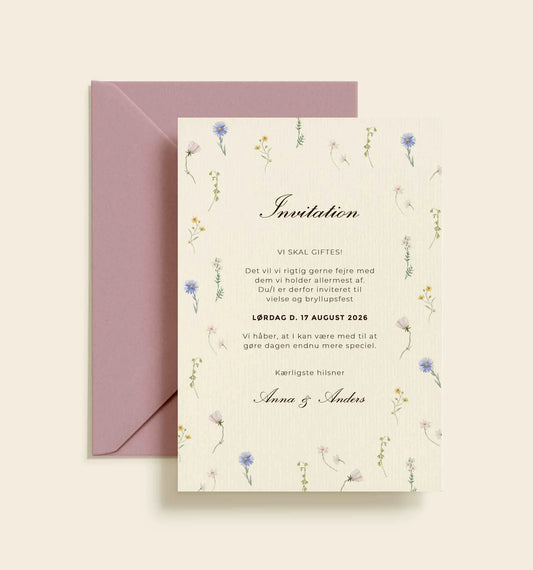 Anna & Anders Bryllup Invitation