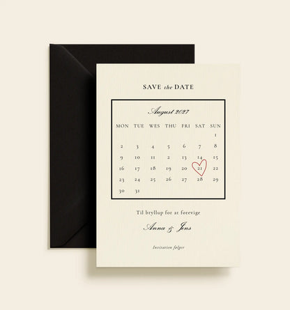 Anna & Jens Bryllup Save The Date