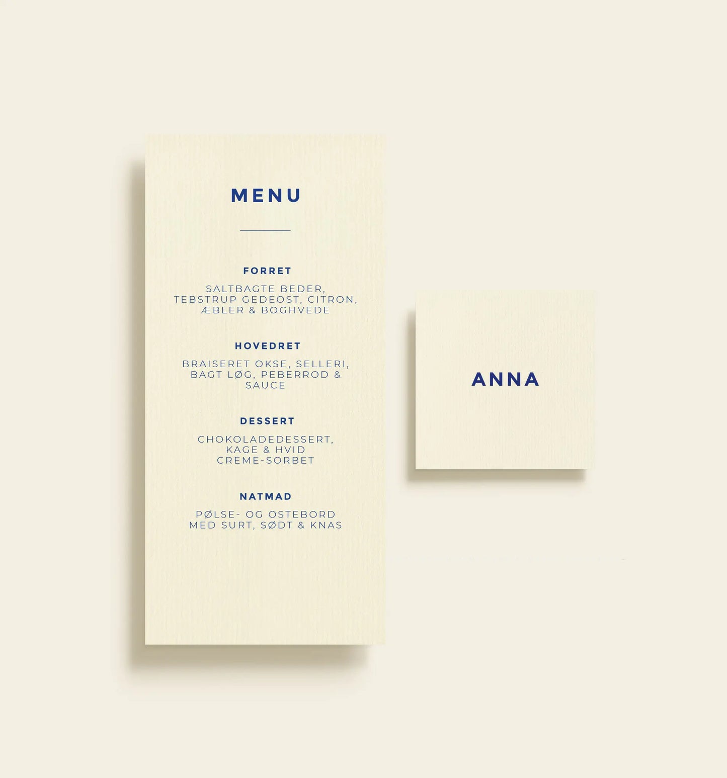 Anna & Marius Bryllup Bordkort