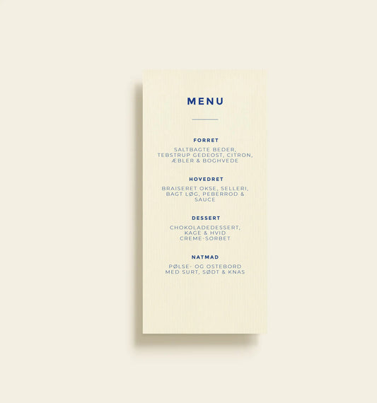 Anna & Marius Bryllup Menukort