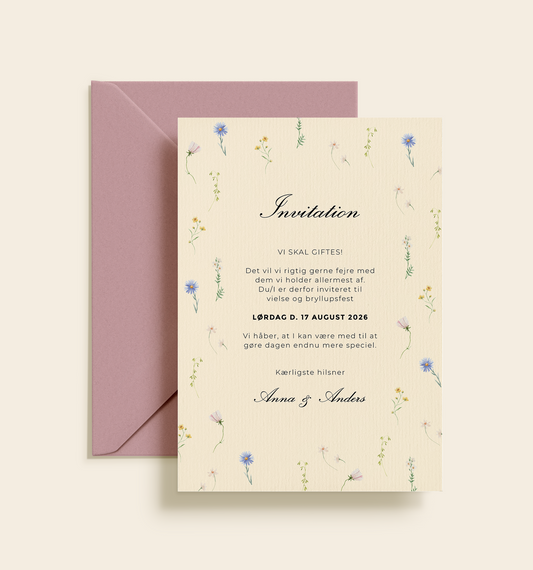 Anna & Anders Bryllup Invitation