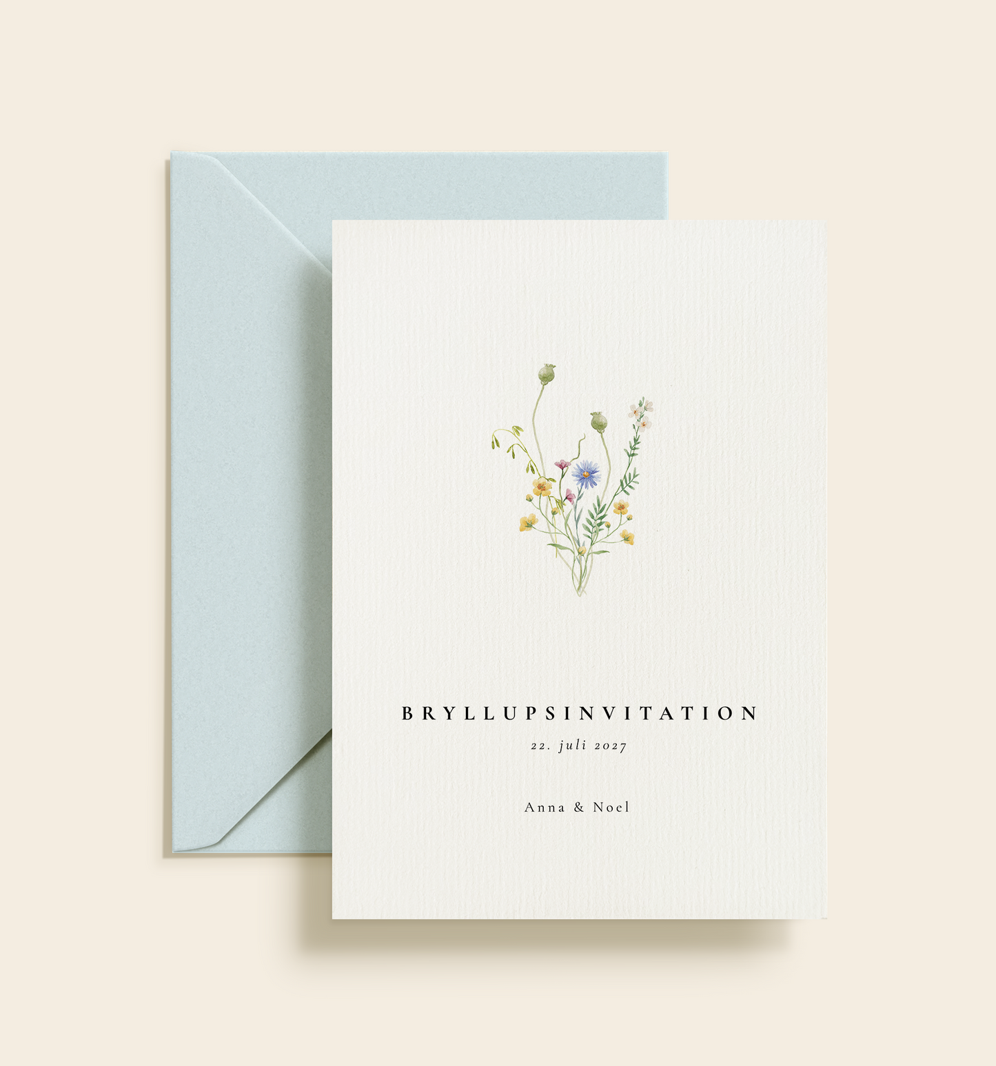 Anna & Noel Bryllup Invitation