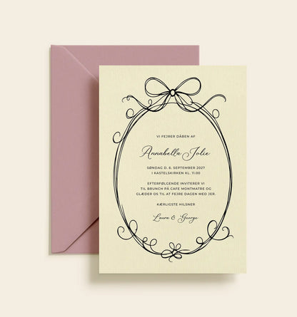 Annabella Jolie Barnedåb Invitation