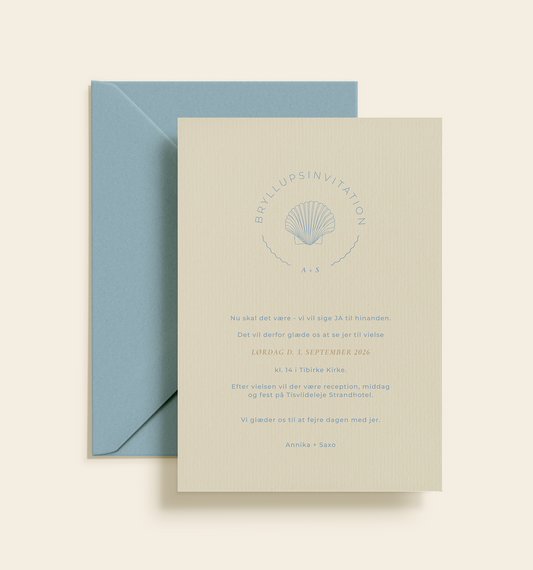 Annika & Saxo Bryllup Invitation