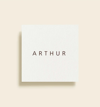 Arthur Konfirmation Bordkort