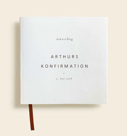 Arthur Konfirmation Gæstebog med personligt omslag