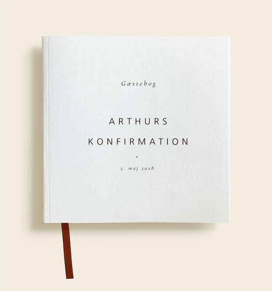 Arthur Konfirmation Gæstebog med personligt omslag