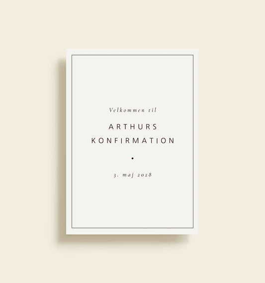 Arthur Konfirmation Velkomstskilt