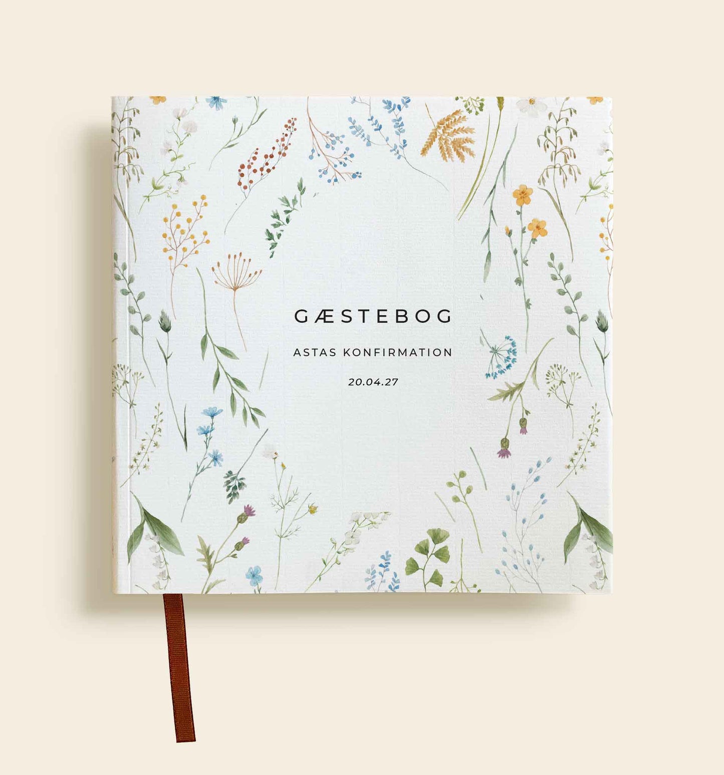 Asta Konfirmation Gæstebog med personligt omslag