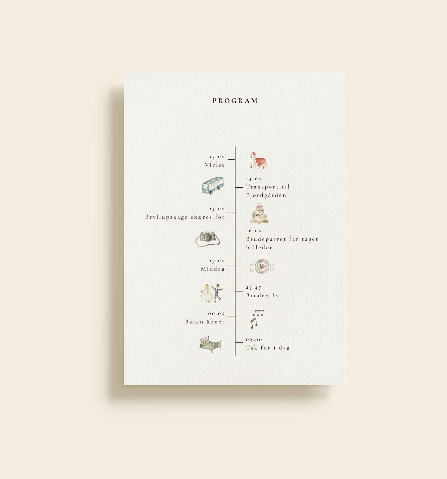 Asta & Mads Bryllup Program