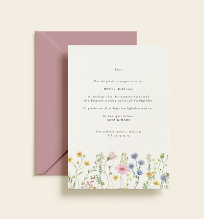 Asta & Mads Bryllup Invitation