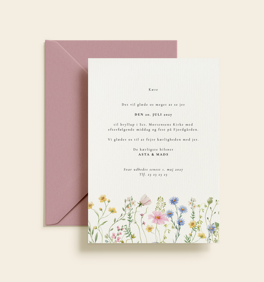 Asta & Mads Bryllup Invitation