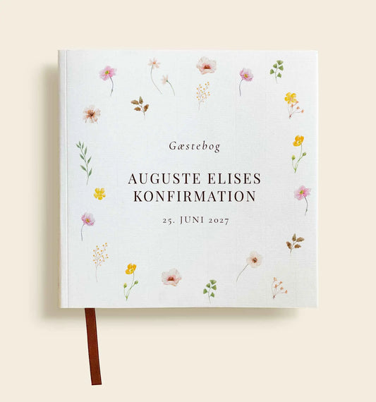 Auguste Konfirmation Gæstebog med personligt omslag