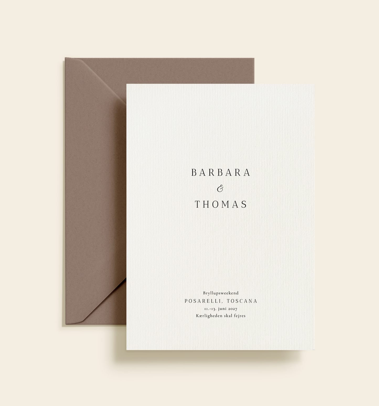 Barbara & Thomas Bryllup Invitation