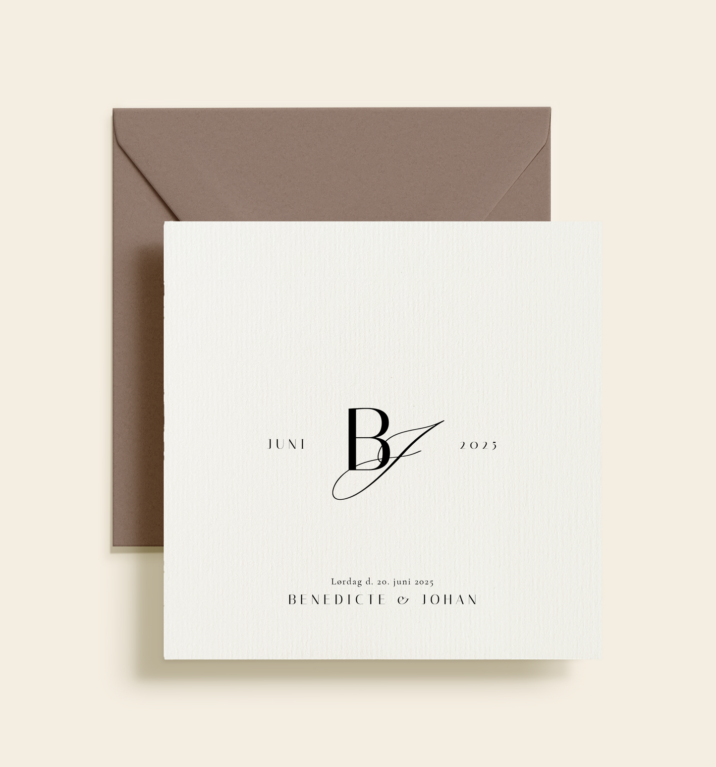 Benedicte & Johan Bryllup Invitation