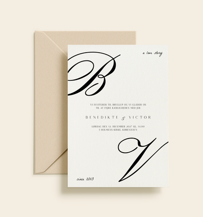 Benedikte & Victor Bryllup Invitation