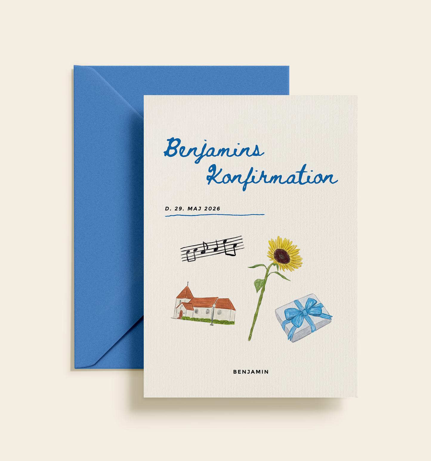 Benjamin Konfirmation Invitation