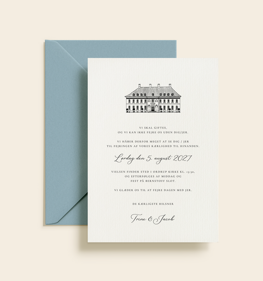Bernstorff Slot Bryllup Invitation