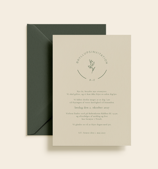 Bobbie & Emil Bryllup Invitation