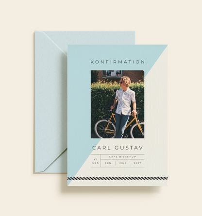 Carl Gustav Konfirmation Invitation