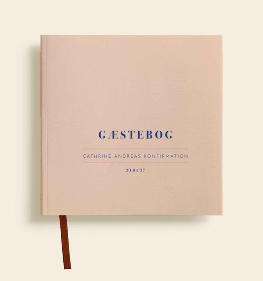 Cathrine Andrea Konfirmation Gæstebog med personligt omslag