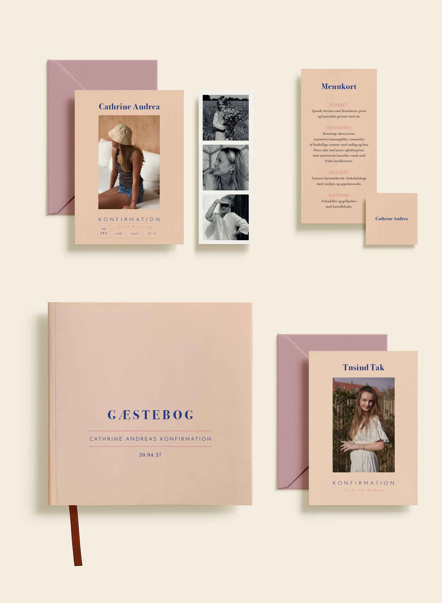 Cathrine Andrea Konfirmation Invitation