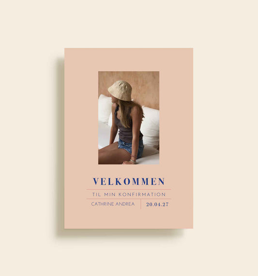 Cathrine Andreas Konfirmation Velkomstskilt
