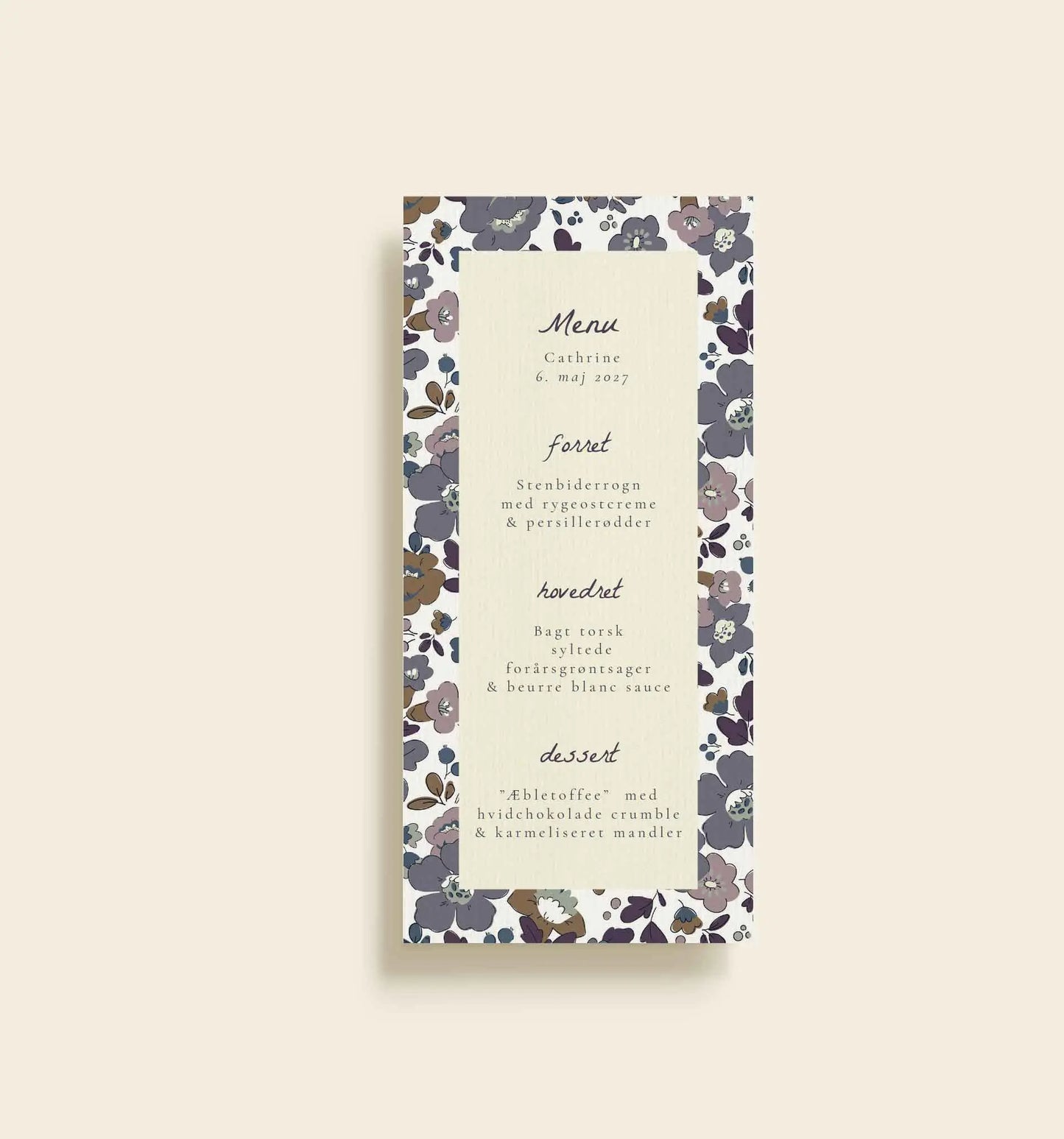 Cathrine Konfirmation Menukort