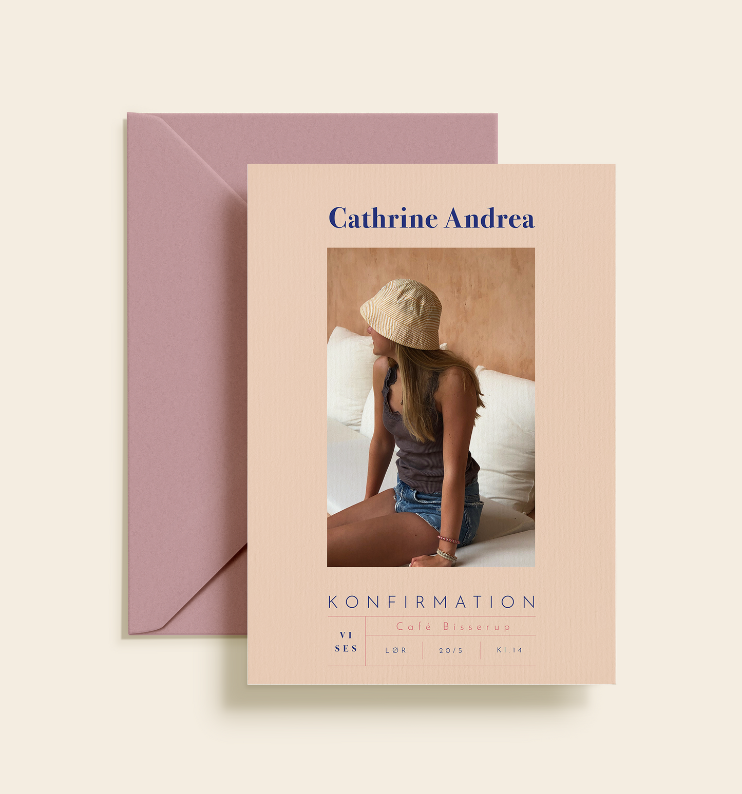 Cathrine Andrea Konfirmation Invitation