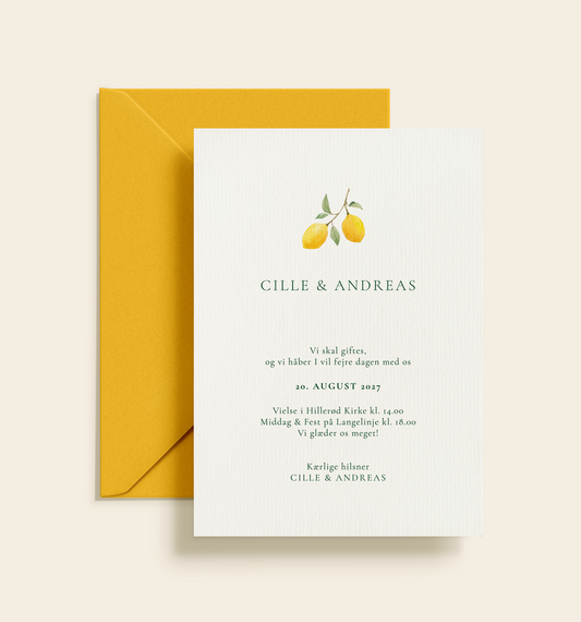 Cille & Andreas Bryllup Invitation