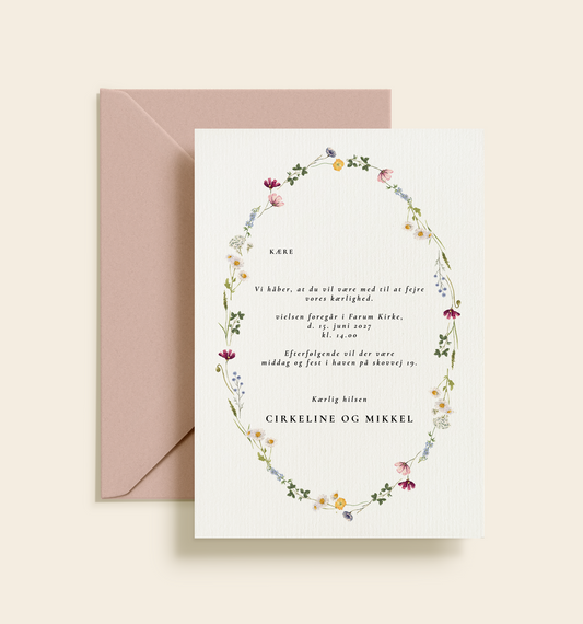Cirkeline & Mikkel Bryllup Invitation