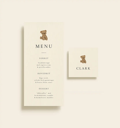 Clark Barnedåb Menukort