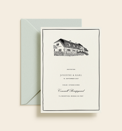 Comwell Borupgaard Bryllup Invitation