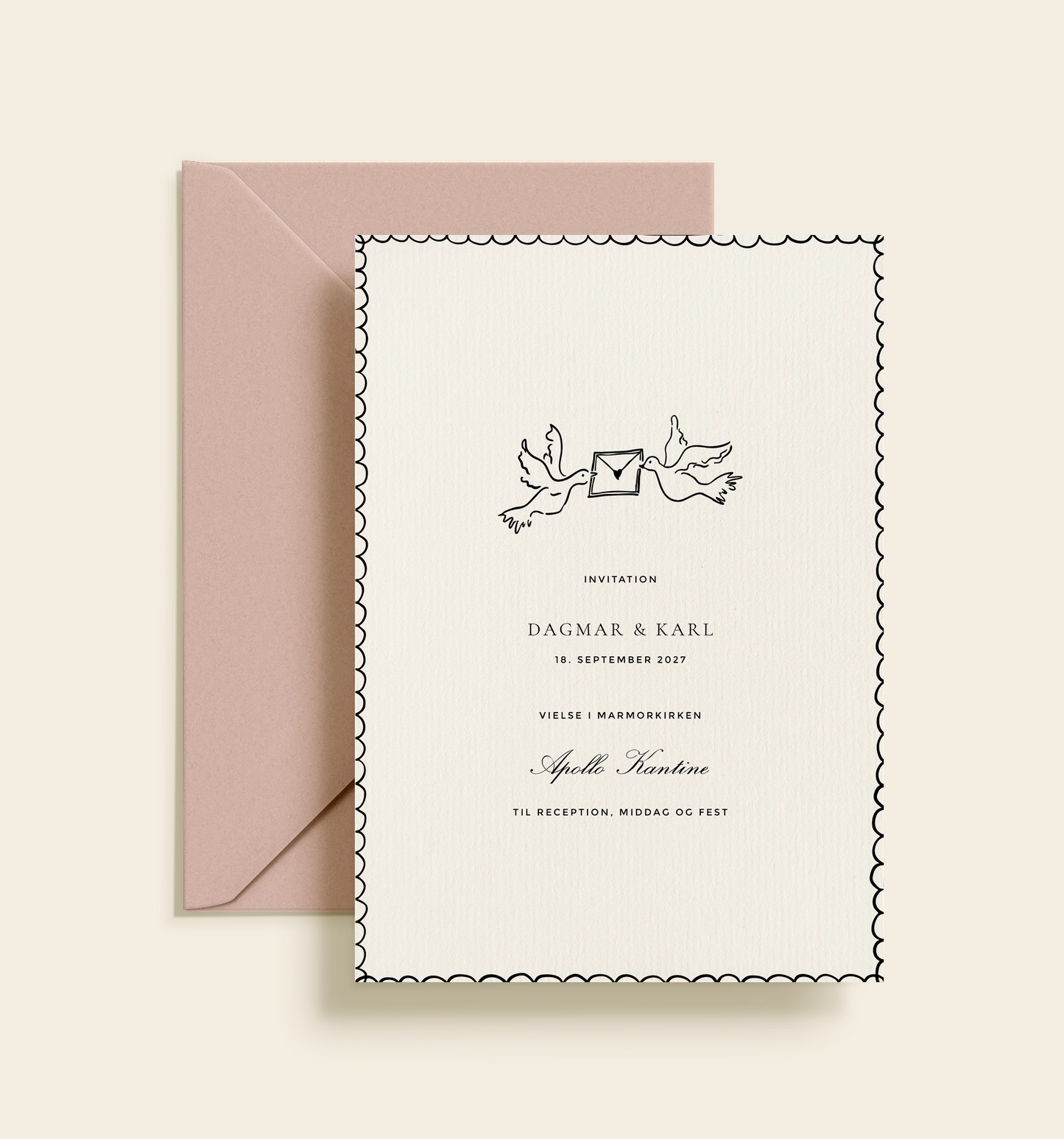 Dagmar & Karl Bryllup Invitation