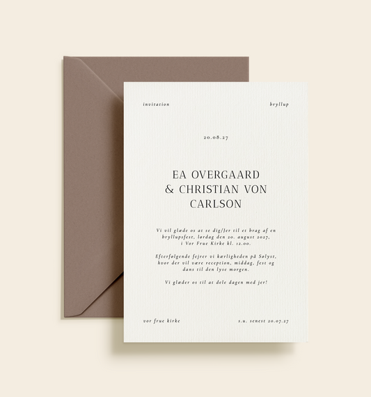 Ea & Christian Bryllup Invitation