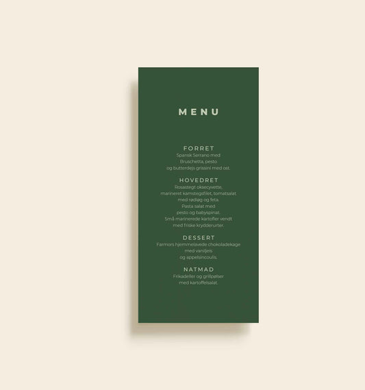 Egon Konfirmation Menukort