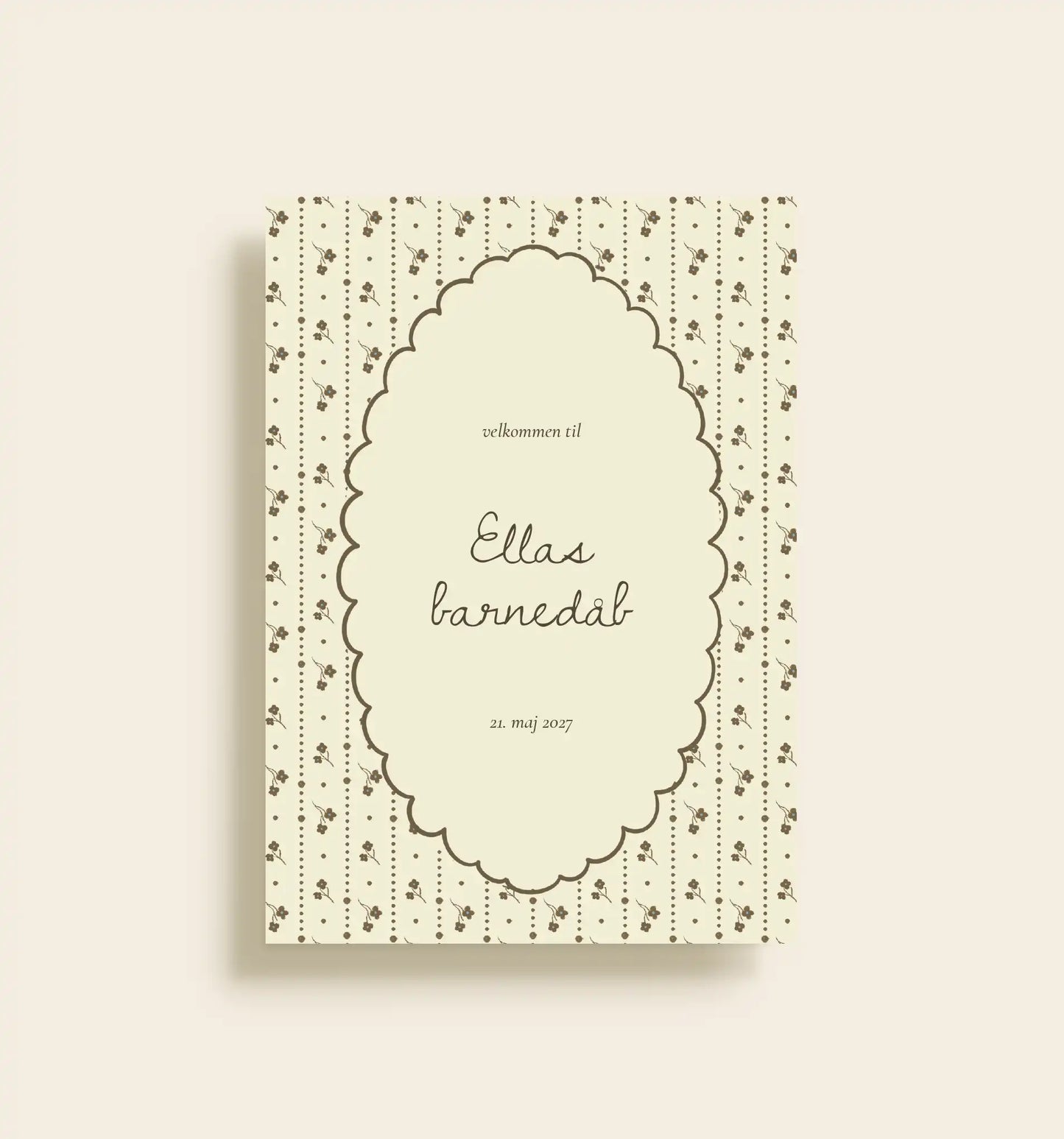 Ella Barnedåb Velkomstskilt